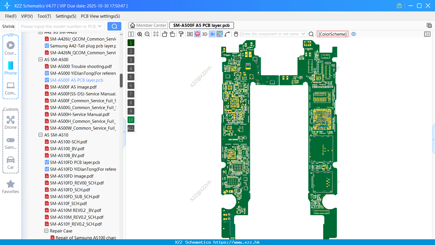 Samsung SM-A500F A5 PCB Layer